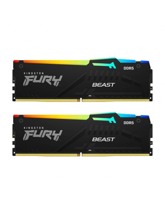 KIT mémoire 32Go (2X16) DDR5 KINGSTON FURY BEAT RGB (5600MHZ)-Kingston