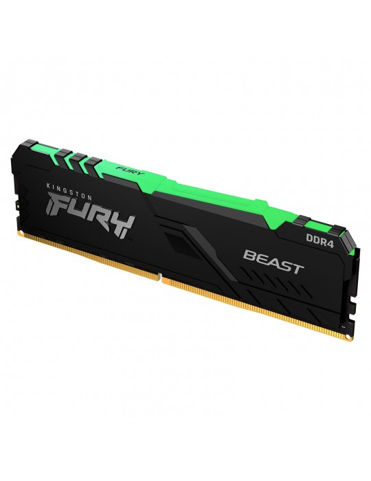 Barrette mémoire 8Go DIMM DDR4 Kingston Fury Beast RGB PC4-25600 (3200 Mhz) RGB-Kingston