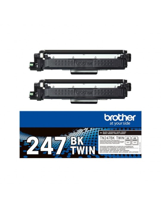 PACK DE 2 TONERS Brother TN247BK TWIN NOIR-Brother