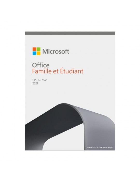 Suite Bureautique Microsoft Office Famille et Etudiant 2021 ESD (CLE ELECTRONIQUE)-Microsoft