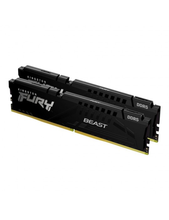 KIT mémoire Kingston FURY Beast DDR5 16GO: 2x8Go DIMM PC5-44800 (5600MHZ)-Kingston